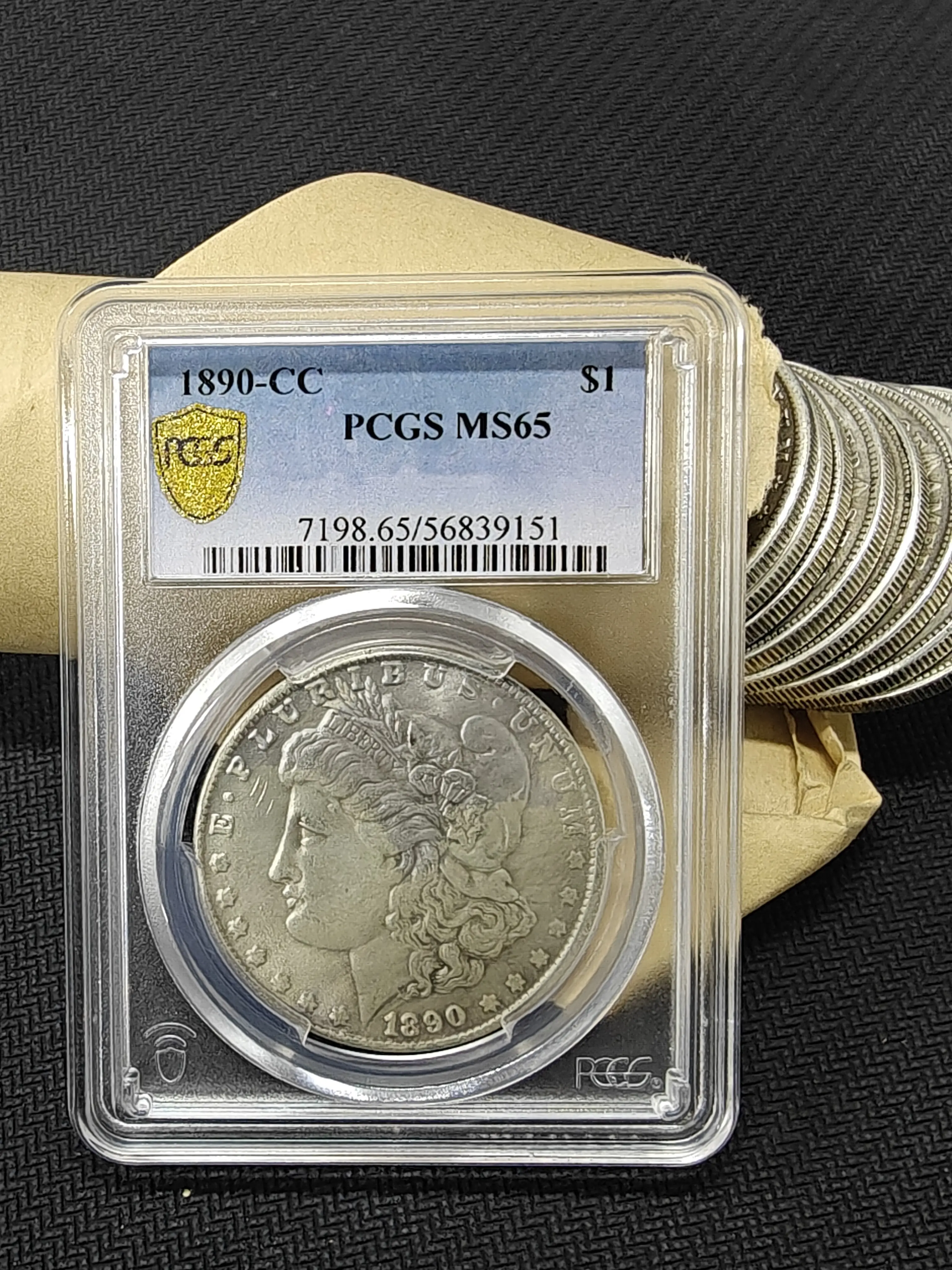 1890-CC Morgan Silver • PCGS Certified  Carson City Mint  Liberty & Eagle Design #MorganDollar #1890CC #CarsonCityMint #PCGS #MorganSilver