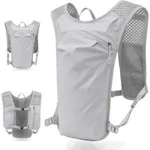 Ultralight Breathable Running Vest with Water Bottle Pockets-Adjustable Backpack-like Athletic Pack for Marathon,Hiking-Quick-Access Zipper Closure Hands-Free Running-Trail Running, Gym-Compatible with Running Belts&Backpacks essential chest strap outdoor
