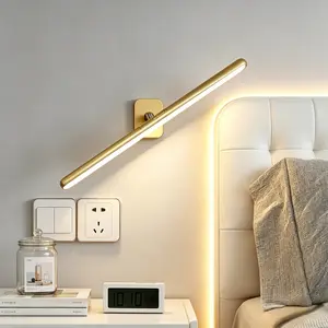 LED Rechargeable Rotating Lamp, Touch Control Dimmable Vanity Light, USB Powered, Gold/, Wall Mount, Wall Sconce, Photo Frame Light