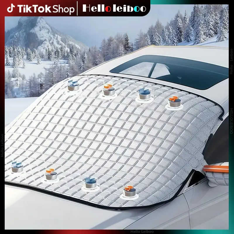 【DealsForYouDays】64''X48" Car Windshield Snow Cover & SunShade, Four-Season Car Window Snow Cover, Snow Cover, Anti-freezing and Anti-snow Windshield Sunshade