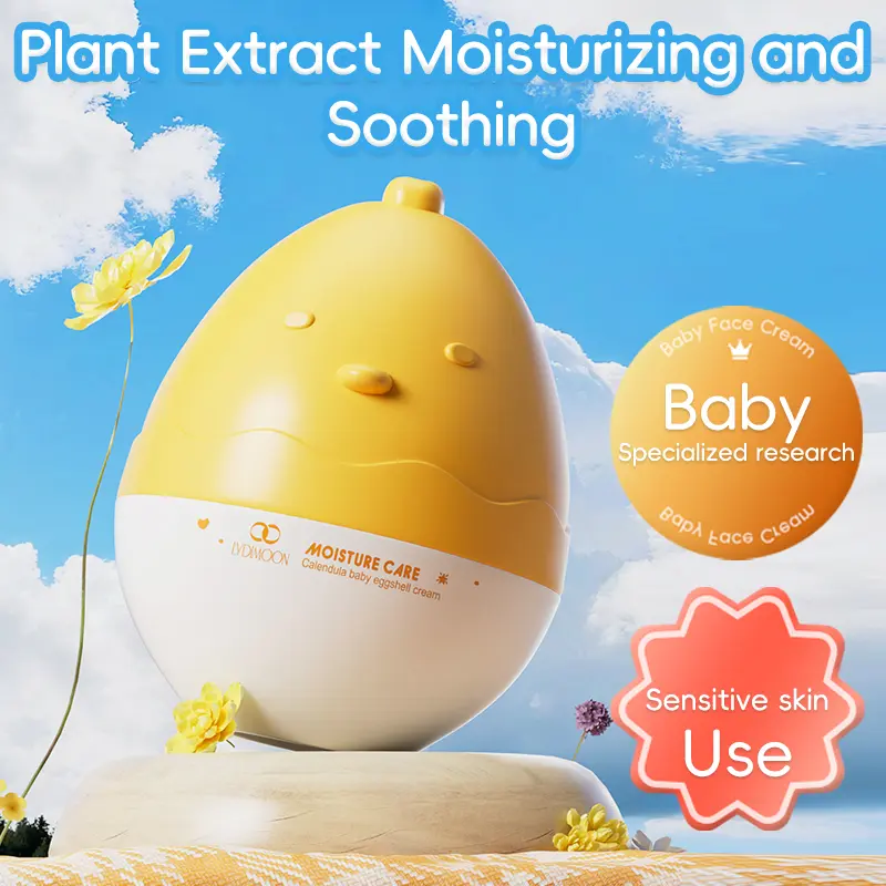 LYDIMOON Calendula Baby Face Cream | Gentle Plant‑Derived Moisturizer for Sensitive Baby Skin | Soothes Dry Flaky Irritated Skin 50g