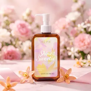 SKUPHI Shine Sweetie Body Massage Oil 6.76 FL OZ - 5 Natural Oils for Hydration & Relaxation - Calming Floral Fragrance - Vegan & Cruelty-Free