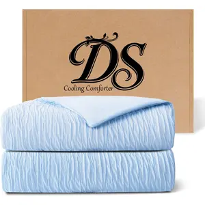 Cooling Comforter for Hot Sleepers King/Cali King Size,All-Season Breathable Lightweight Blanket for Night Sweats, Soft Cool for Bed (108x90 Inch, Blue)