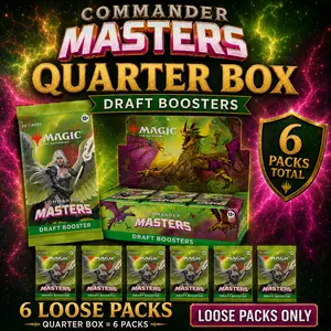 MTG Commander Masters Draft Boosters - 6 Loose Packs - Quarter Box CMM
