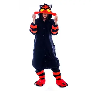 Fleece Cartoon Cute Onesie Pajamas Couples Home Leisure Wear Performance Costume