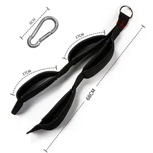 2025 New Model Biceps Pull-Down Training Rope 68cm Length 17cm Handle 8cm Carabiner High-Level Resistance Extension Rope for Strength Trainingat home gym equipment gym stuff