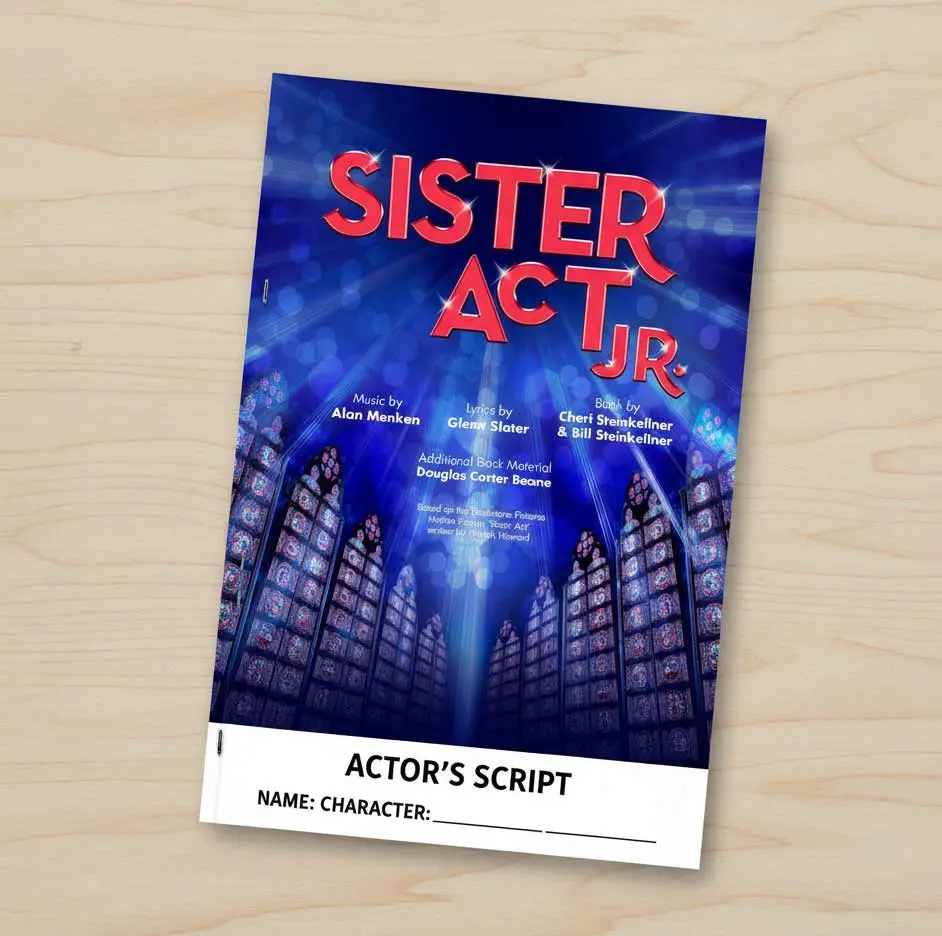 New MTI Licensed Sister Act Jr Musical Play Script Set (10-Pack) - Rehearsal Aid for Accredited Schools