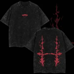 AnimeX V2 Womb Cursed Choso" Jujutsu Kaisen Retro Vintage Unisex Oversize Anime Manga Acid Washed Heavyweight  2KZ