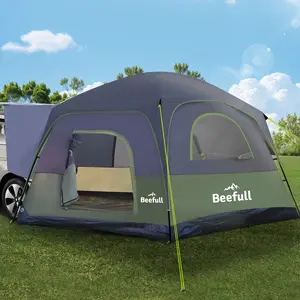 8 Person SUV Camping Tent, Waterproof Dual-Use Car Tent, 10FT×10FT Easy Setup Family Tent for Outdoor Road Trip Tailgate