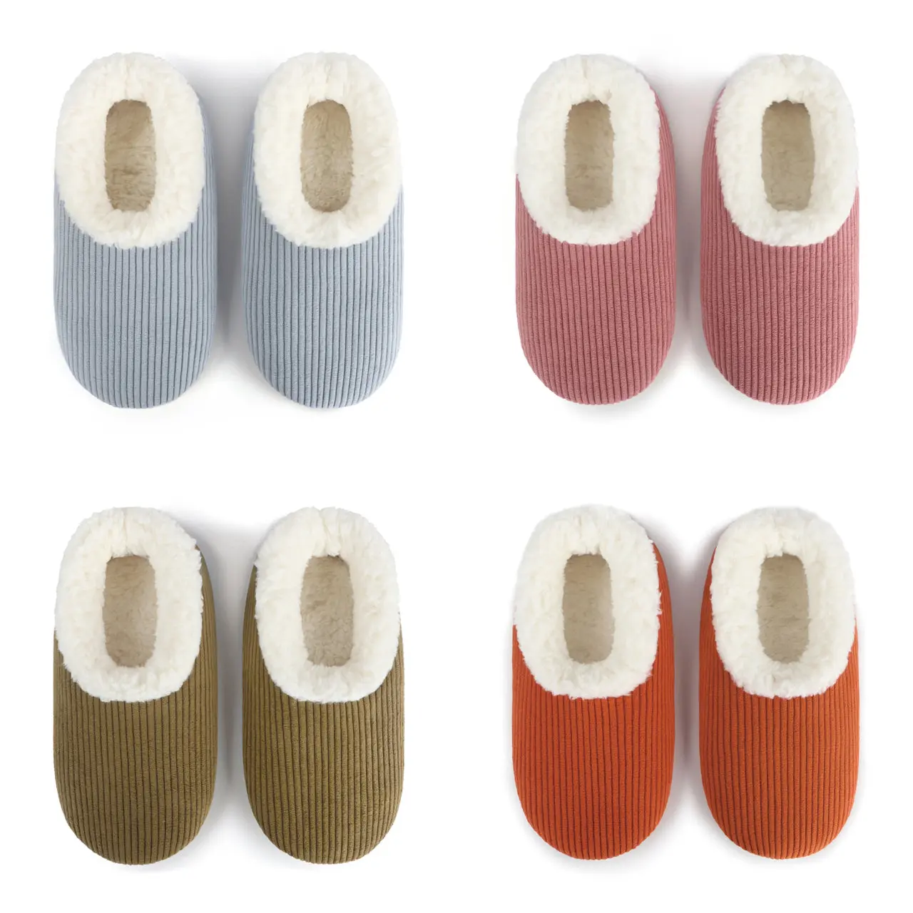Corduroy Snoozies Slipper With Memory Foam Sole - Womens