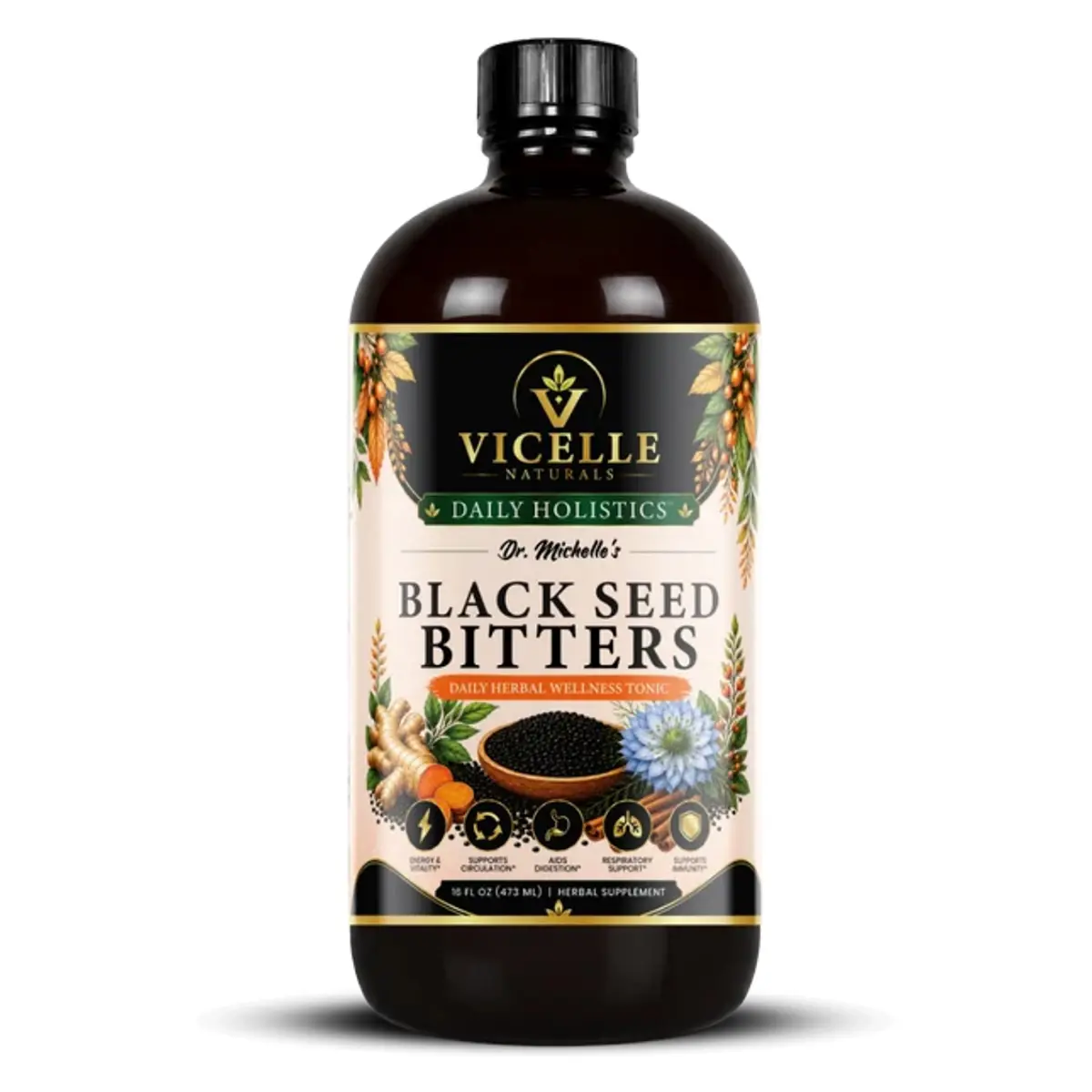 Black Seed Bitters Herbal Wellness Tonic – Botanical Blend for Digestive & Daily Wellness Support