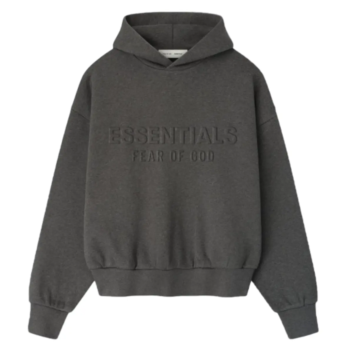 Fear of God Essentials Embossed Essentials Classic Hoodie Charcoal Heather Men's Fashion Hoodie New