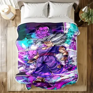 Anime Style Printed Blanket with Dynamic Character & Galaxy Scene Prints, Baby blankets and adult blankets - Super Soft & Skin-friendly, Long-Lasting & Quick-Drying, Machine Washable, Multi-Size for Bed, Sofa, Travel, Camping & Office Naps, Ideal Gift for