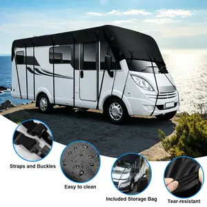 Black 210T RV Roof Cover, 4 Sizes All-Weather Camper Protector fathersdaygift Black 210T RV Roof Cover, 4 Sizes All-Weather Camper Protector fathersdaygift