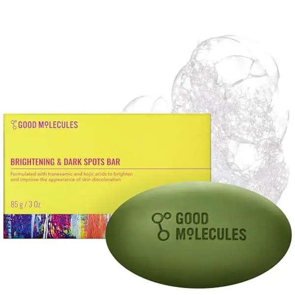 Good Molecules Brightening & Dark Spots Bar - Soap Free Face and Body Bar - Tranexamic, Kojic Acids and Niacinamide to Target Dark Spots - Skin Care