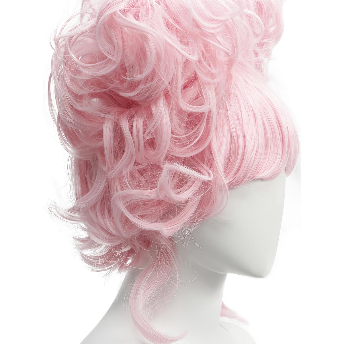 Anxin Mustache Red Queen Costume Colored Curly Wig for Women, Multiple Colors Available, Full Head Cover for Cosplay and Holiday Parties