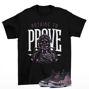 Proof Foamposite Eggplant Sneaker Matching Tee Shirt