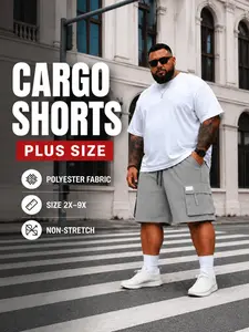 Large Size Men's Summer Workwear Shorts, New Arrival, Multi-Pocket Design, Casual Sporty Style, Comfortable and Fashionable