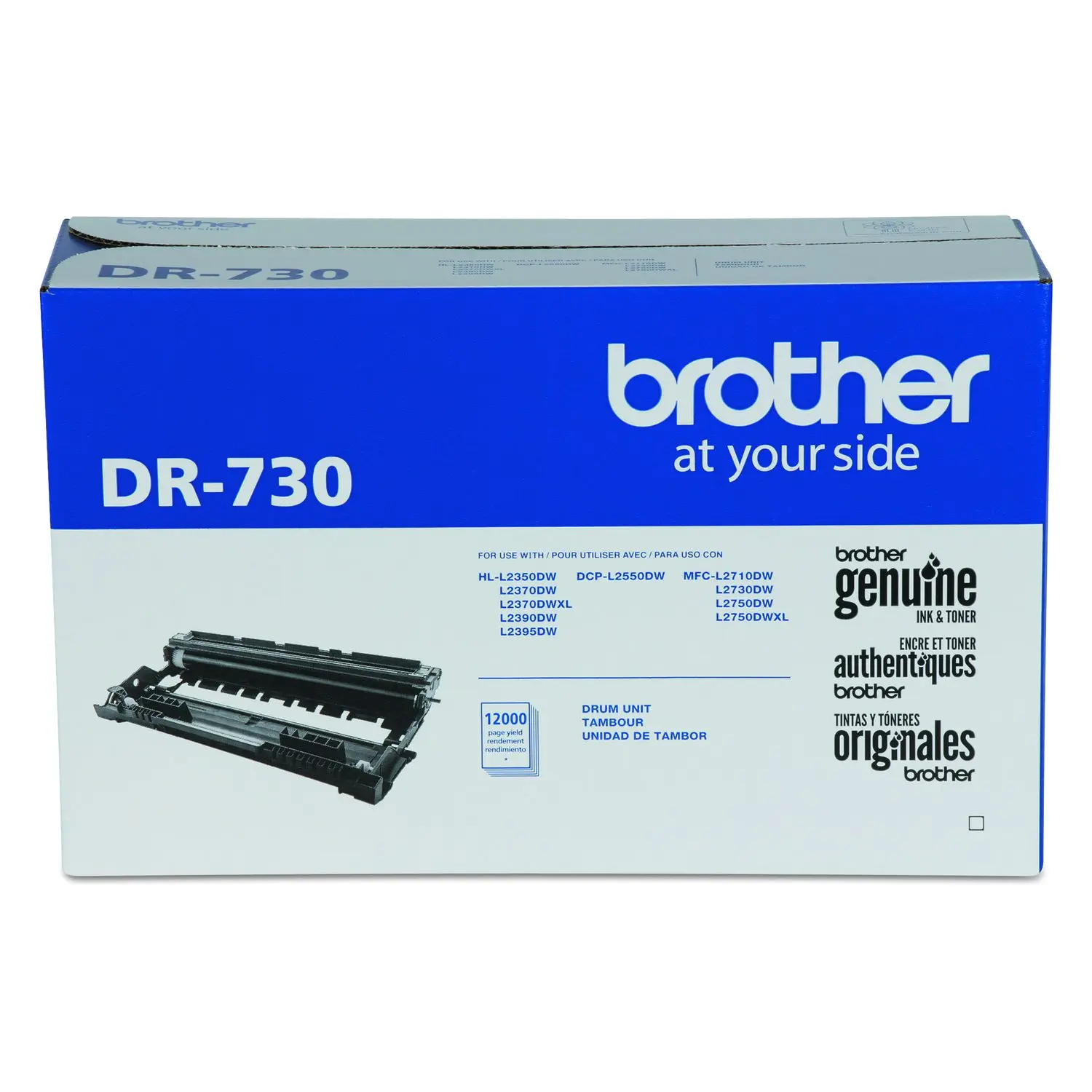 Brother Genuine DR-730 Mono Laser Drum Unit - 12000 Pages - 1 Each