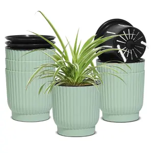 6 Pack Self Watering 4.5 Inch Plant Pots For Small Indoor Plants Pot