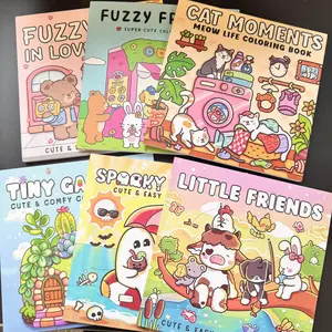 3/6 Piece Set Coloring Books, High-Quality Cute Design, Multiple Themes & Patterns, Enjoy Drawing Process, Perfect Gift for Holidays