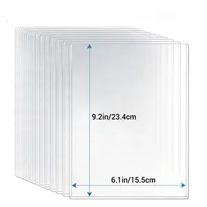 40Pcs Transparent Hard Card Sleeves, Durable PVC Protectors for Photos Postcards Trading Cards, Anti-Bend Display Holder, Size ​6x9 inch / 15.24x22.86cm Collectible Storage