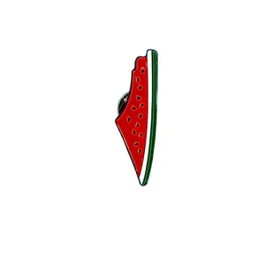 Palestine Map Palestinian Watermelon Hard Enamel Badge / Pin / Brooch with premium backing
