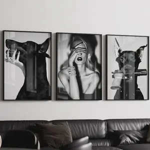 Set of 3 Luxury Fashion Print, Luxury Fashion Posters, Designer Wall Art, Luxury Art for Room, Black & White Luxury Fashion Poster Unframed