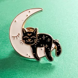 Moon Cat Enamel Pin