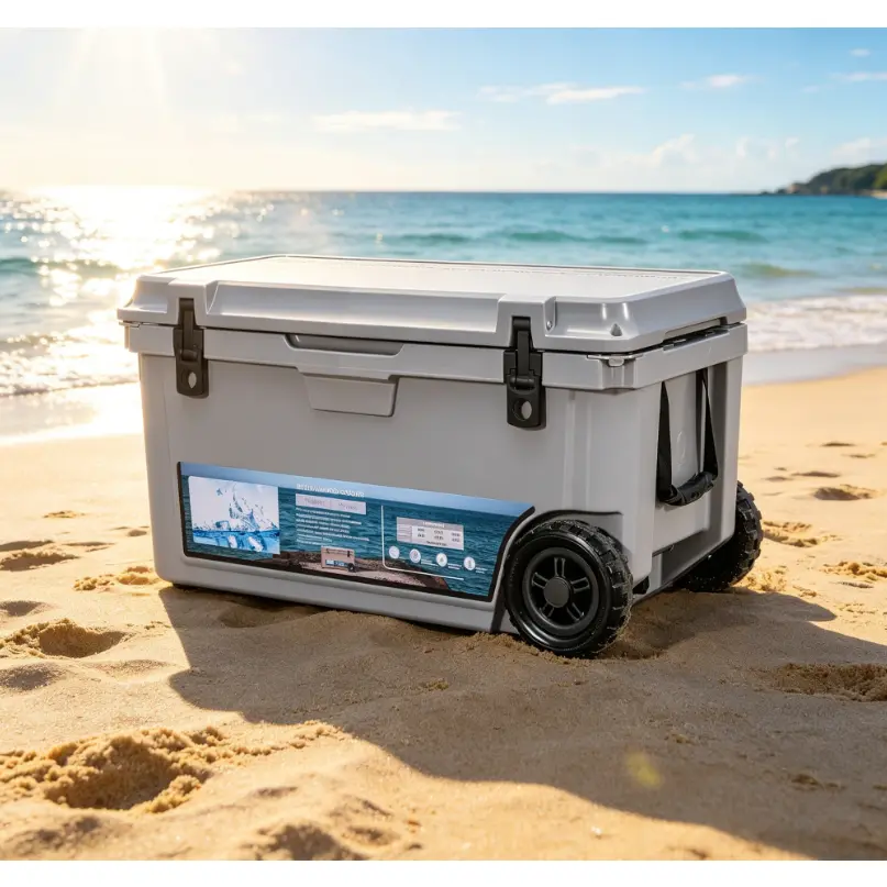 45/70/75/110 Qt Camping Cooler – Heavy-Duty Ice Chest with Multiple Color Options (Blue, Gray, Green), Durable PU Construction for Outdoor, Beach, Picnic
