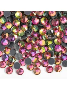 6000 loose hot melt rhinestones, rainbow colored hand sewn rhinestones, DIY decorative hot melt crystals, SS20,Handicraft materials, decorative embellishments, handmade rhinestones, decorative rhinestones, clothing creativity