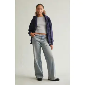 Pacsun Women's Casey Low Rise Baggy Jeans Medium Indigo Tint