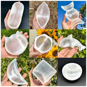 【Star Gate】1 count  "Handcrafted Selenite Bowls in Various Styles - Beautiful with Practical and Spiritual Meaning"