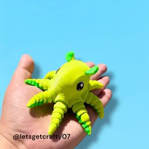 Miniature Octopus 3D Printed Figurine - Fun Decor for Easter Baskets, Ideal for Gifting & Festive Decor, Realistic Design Decoration