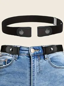 No Trace Invisible Elastic Belt, Casual Comfortable Waistband for Jeans Pants, Outdoor Decorative Stretch Belt for Men & Women, Stretchy Waist Belt