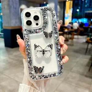 For Samsung S26 S25 S24 Plus Ultra A17 A26 A07 A06 A16 A36 A56 A14 A34 A54 A15 A35 A55 A52s A52 5G Glitter Clear Soft Case Cover