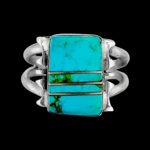 Navajo Turquoise Ring • Royston Turquoise • 925 Silver • Handmade by Steve Francisco • Size 7.5