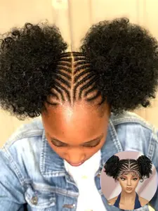 6 Inch Short Braided Lace Wigs for Women, Gorgeous Fluffy Wigs with Baby Hair, Synthetic Wigs for Party, Daily Use