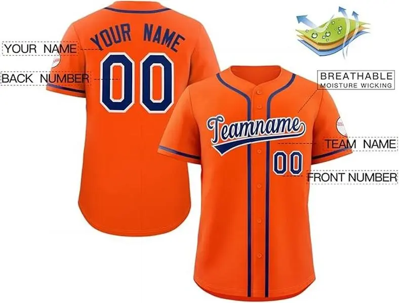Custom Baseball Jersey Stitched Personalized Baseball Shirts Sports Uniform for Men Women Boy