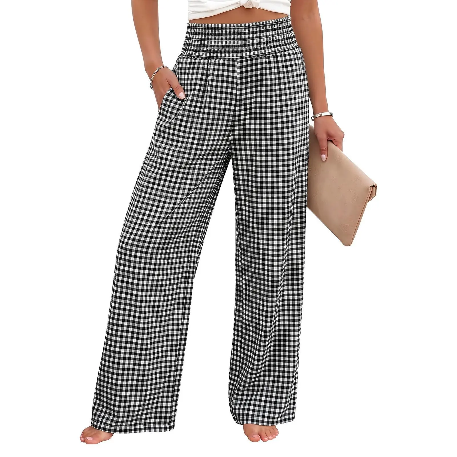 Black White Grey Plaid