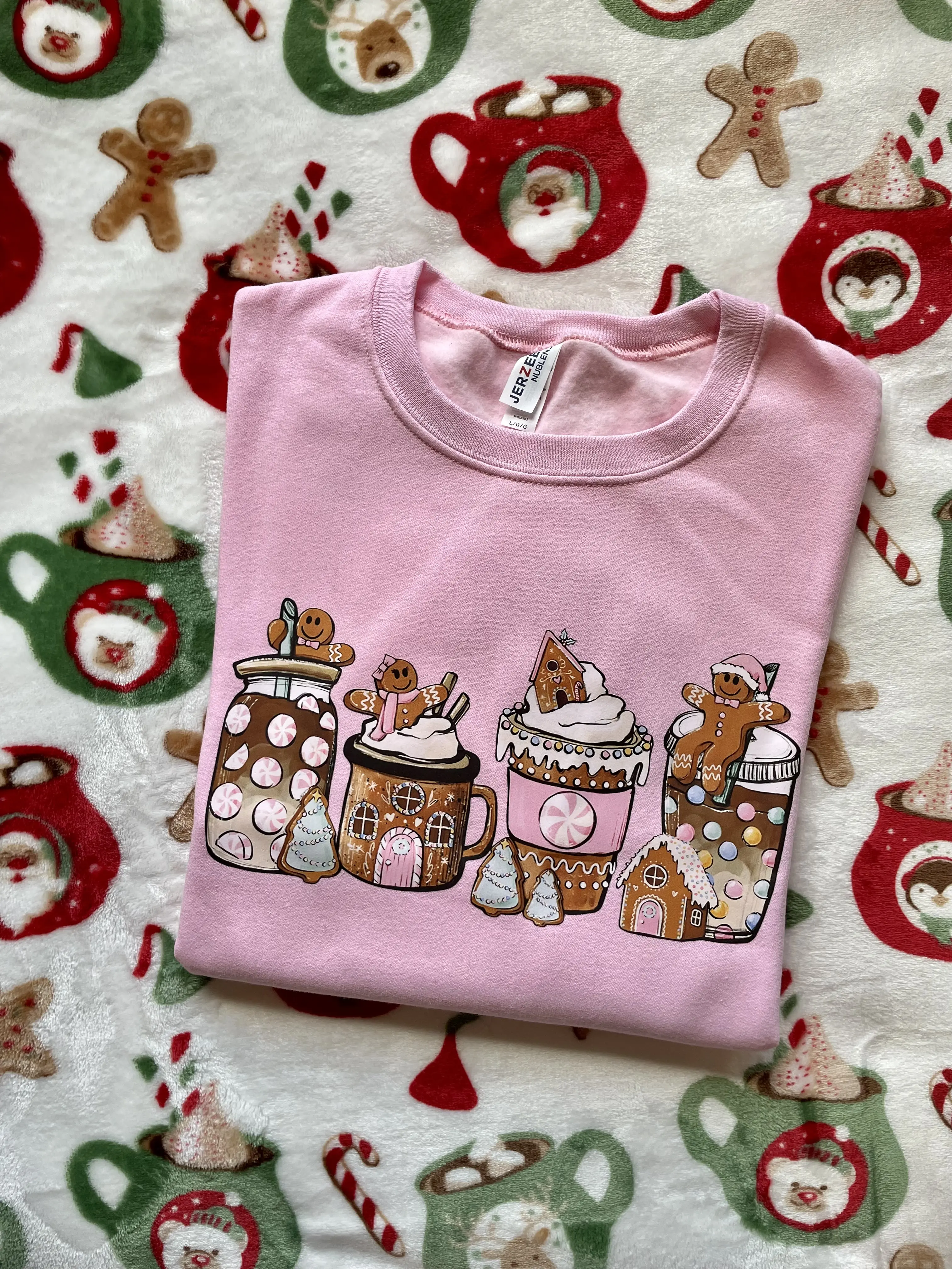 Pinkmas Gingerbread Lattes Unisex Crewneck Sweatshirt