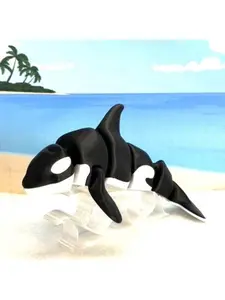 3D Printed Orca, Articulated Orca Whale, 6.5" Sea Animal Decor, Executive Desk Toy, Fidget Toy for ADHD/Autism Toy Decoration Magical Ornaments