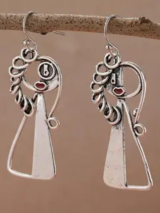 Vintage Hip Hop Style Fairy Tale Character Talking Earrings, Punk Metal Women’s Earrings for Street Dance Party, Unique Hip Hop Accessories