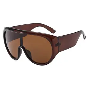 Viral Oversized 70s Retro Shield Sunglasses – Tortoise Shell Tea Brown Aviator Style, 100% UV400 Protection, Retro Fashion Trend, Face-Slimming Statement Shades, computer, game