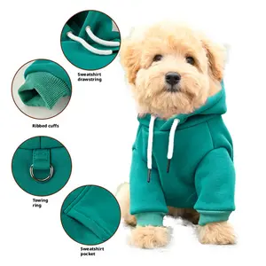 Dog Hoodie Sweatshirt for Small Medium Dogs, Warm Fleece Lined, Soft Stretchable Fabric, Winter Autumn Pet Clothes Cute Puppy Apparel