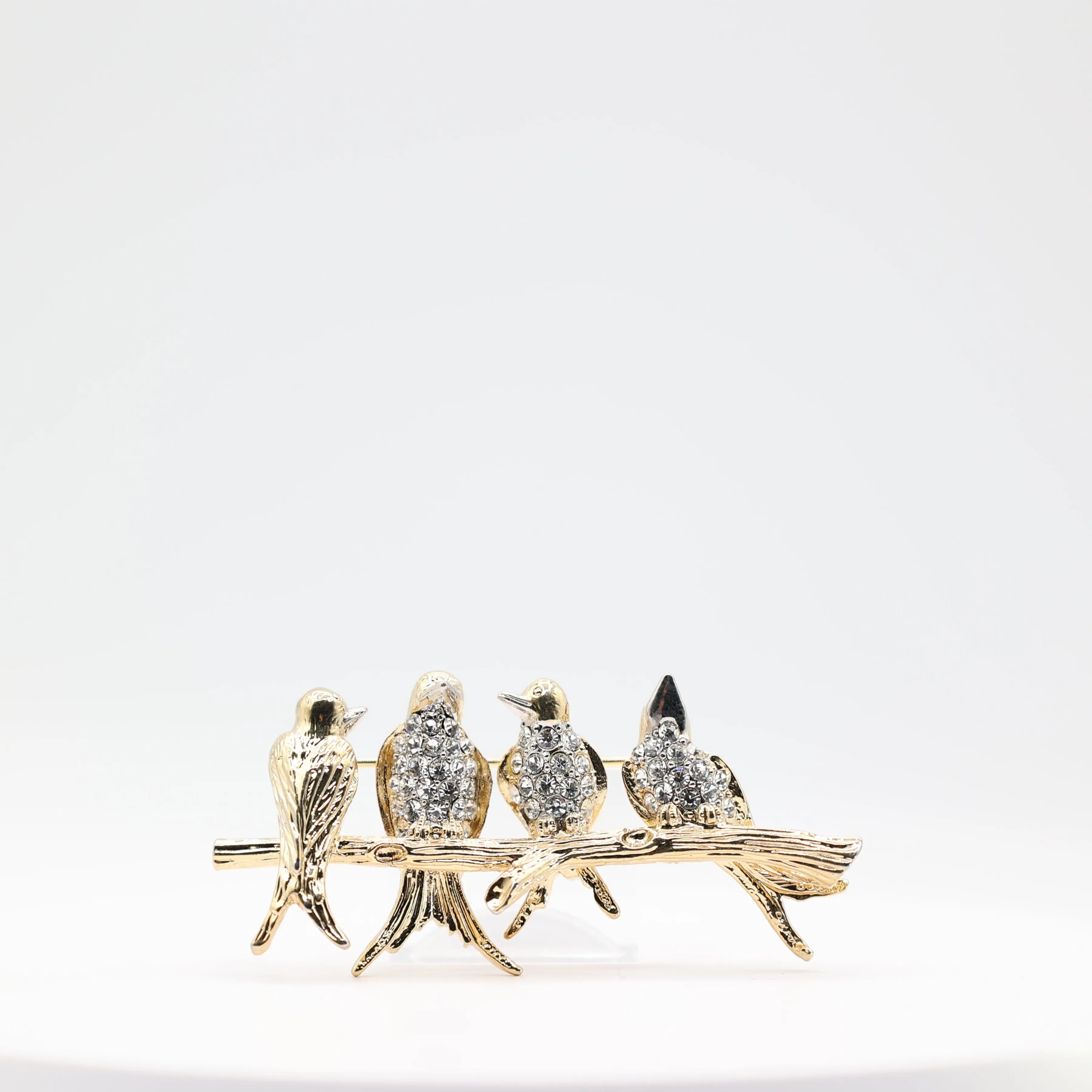 Joan Rivers Four Birds on a Branch Pin