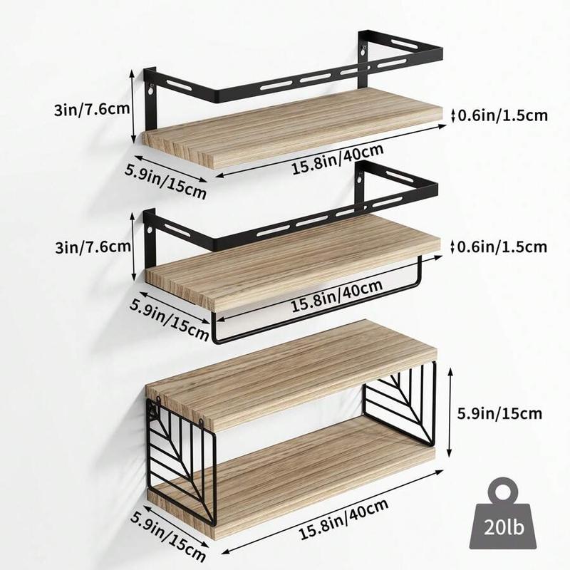 3+1 Tier Wall Mounted Bathroom Shelves Over Toilet, Rustic Wood Floating Shelves With Metal Frame And Towel Bar For Bathroom, Kitchen, Bedroom, Living Room, Home Decor, Bathroom Decor, Bathroom Organizer Summer