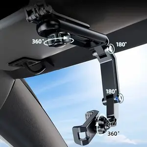 Car bracket Sun Visor Phone Holder Adjustable Arm 360 Rotation Universal Fit for All Phones Easy Install Secure Mount 360-Degree Rotating good quality clip on phone holder for car car  phone mount accessories