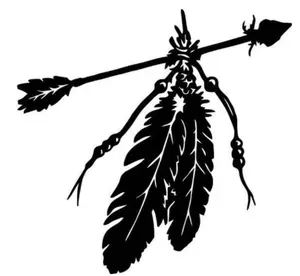 native american feathers arrow vinyl decal sticker 5"