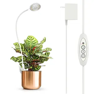 SANSI 5W/10W Grow Lights for Indoor Plants, Pot Clip LED Plant Lights for Indoor Growing, Full Spectrum, Plant Lamp with 5-Level Dimmable, Auto On Off 3 6 12 Hrs Timer for Succulents, White, 5V – Springtok Your Plants with Colorful Spring Vibes